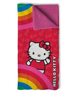 Sanrio Hello Kitty, Manta de Seda con Forro Sherpa Pink
