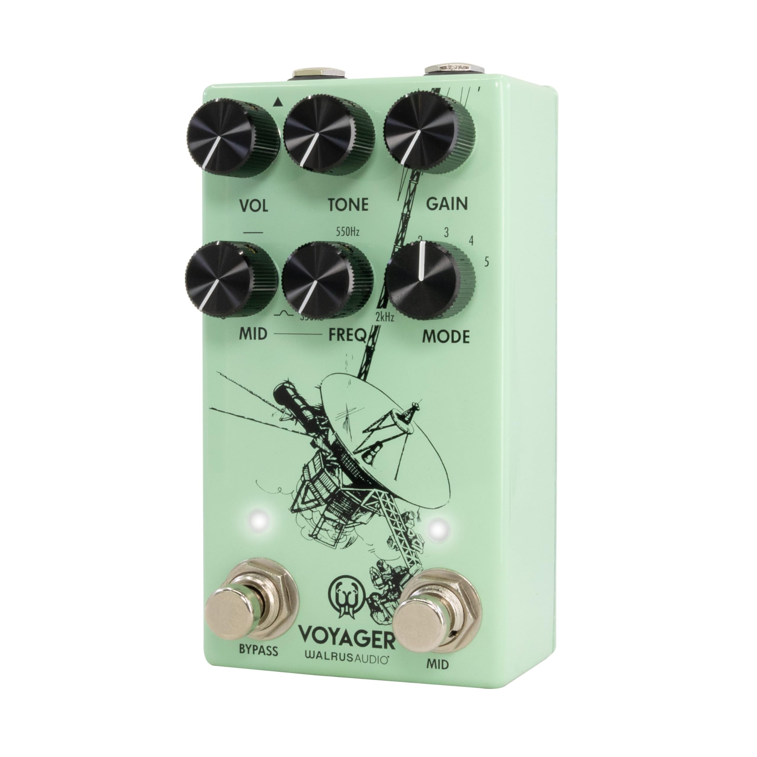 Pedal de Overdrive Preamp Walrus Audio Voyager MKII, Seafoam - Imagen 4