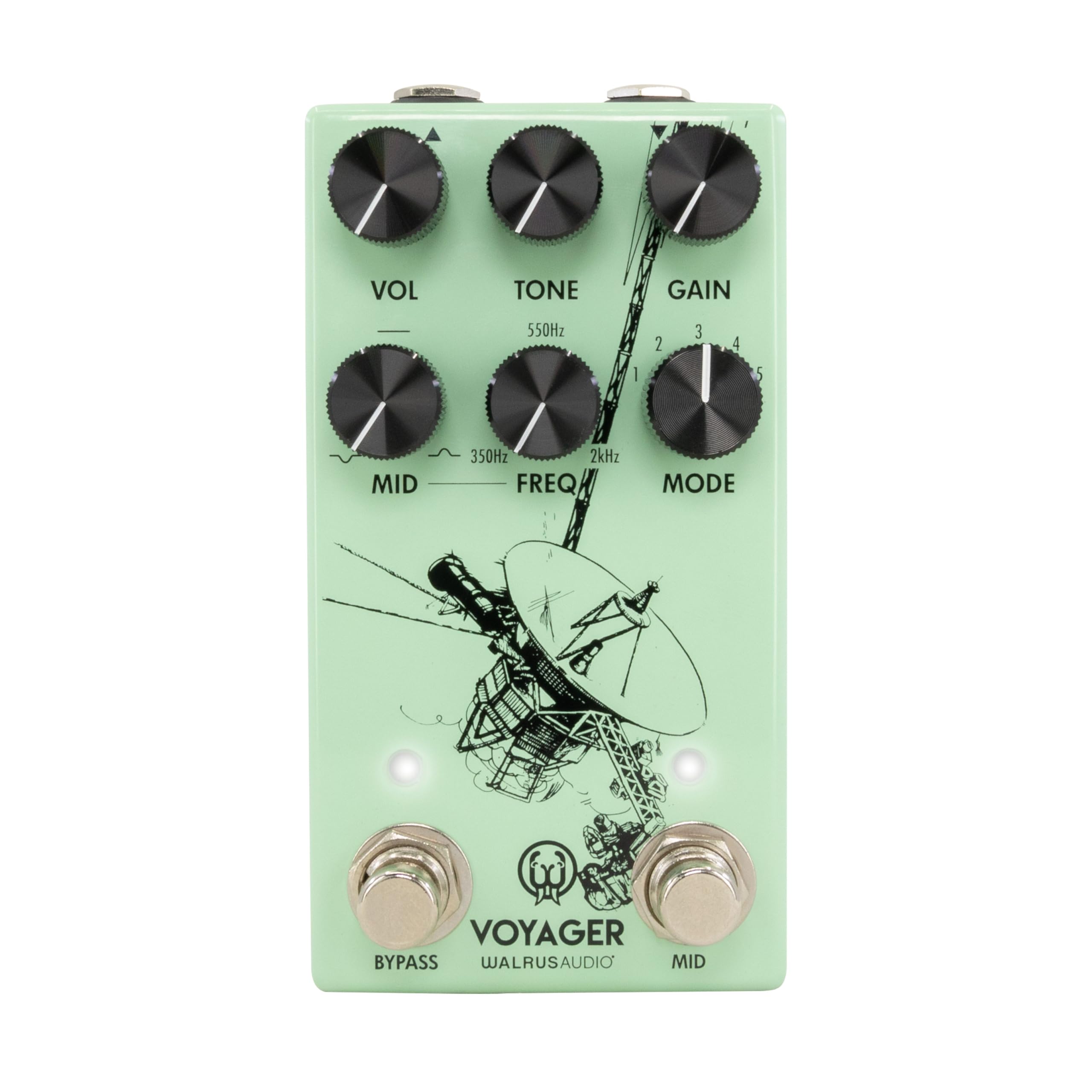 Pedal de Overdrive Preamp Walrus Audio Voyager MKII, Seafoam