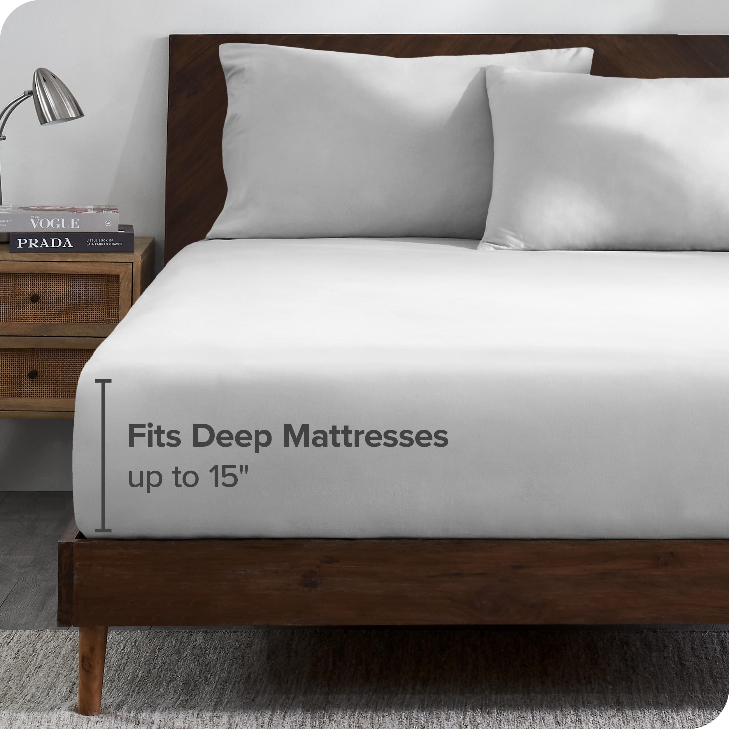 Sábana Ajustable de Jersey de Algodón Orgánico -Gris Nube - Imagen 6