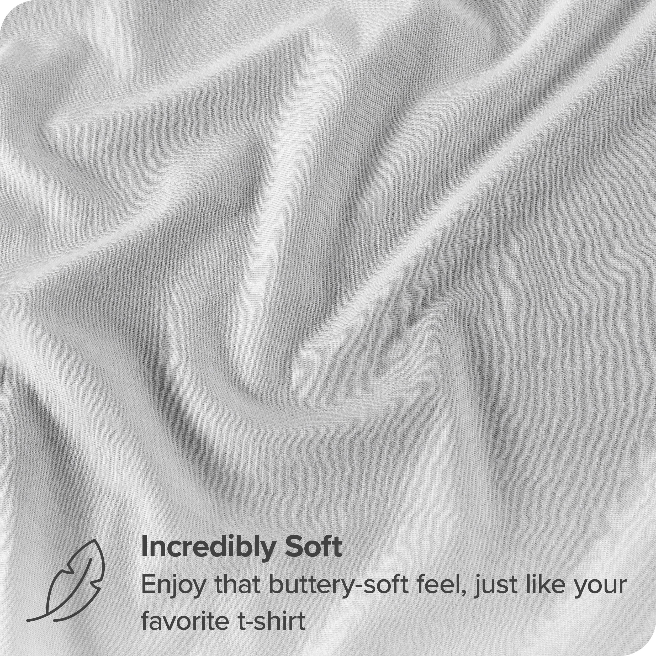 Sábana Ajustable de Jersey de Algodón Orgánico -Gris Nube - Imagen 4