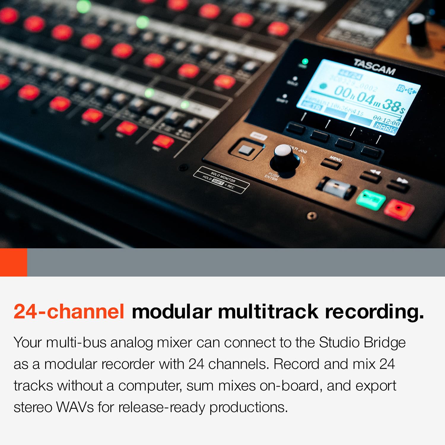 TASCAM Studio Bridge 24-Channel Multi Track Recorder and - Imagen 5