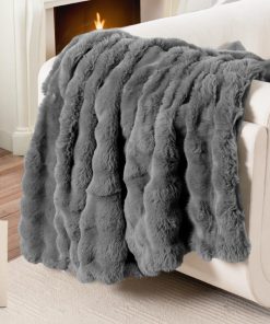 Manta de Piel Sintética para Sofá, Suave y Gruesa Manta de