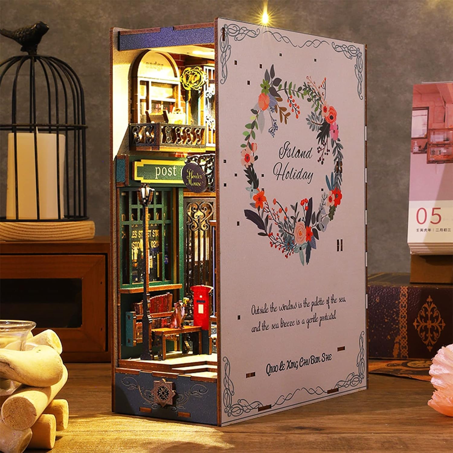 Kit de Librero en Miniatura Funle Book Nook para Adultos, - Imagen 3