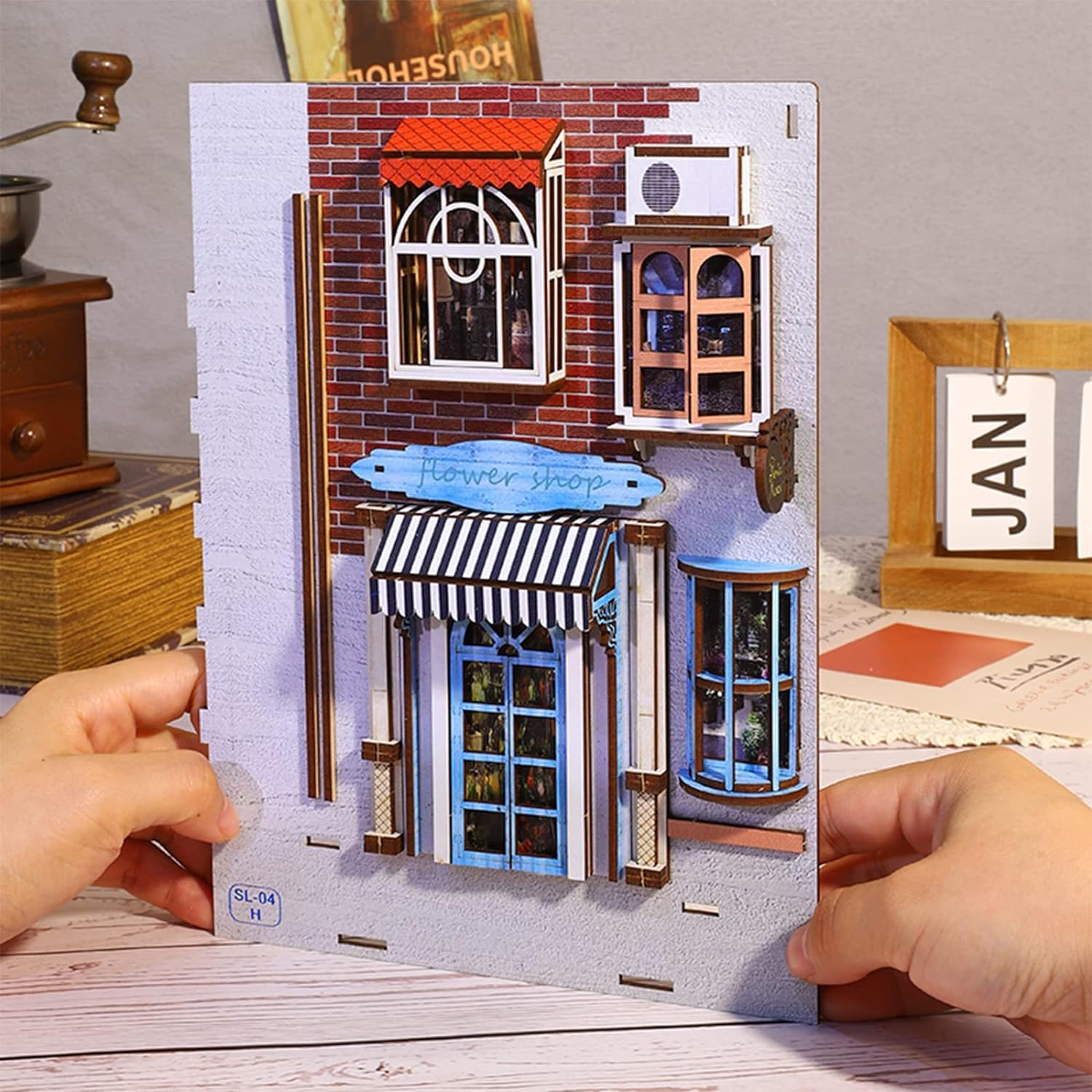 Kit de Librero en Miniatura Funle Book Nook para Adultos, - Imagen 8