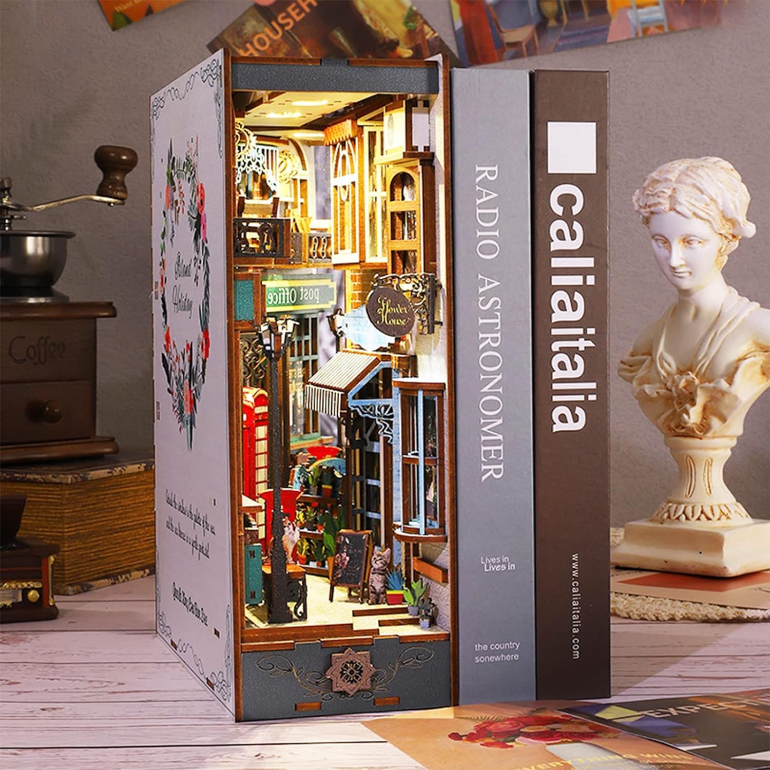 Kit de Librero en Miniatura Funle Book Nook para Adultos, - Imagen 5