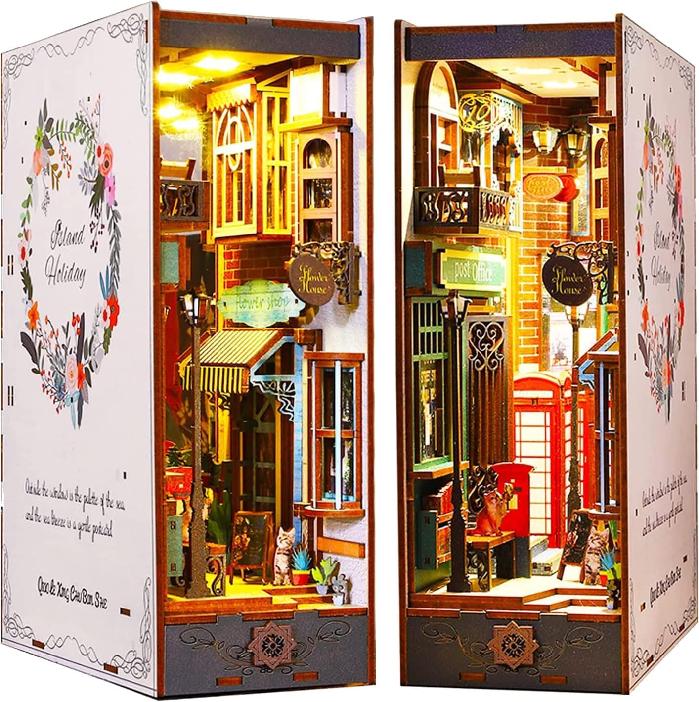 Kit de Librero en Miniatura Funle Book Nook para Adultos,