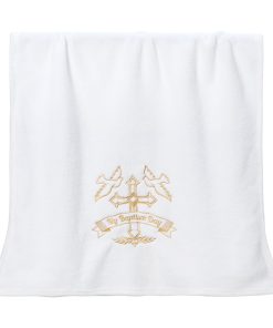 Manta de Bautizo para Bebé Vicimi Manta Blanca de Coral