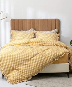 INFLAG Funda de Edredón con Volantes Tamaño Individual,