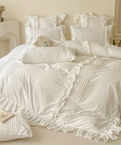 Nayoroom Juego de Funda de Edredón con Volantes tamaño Full