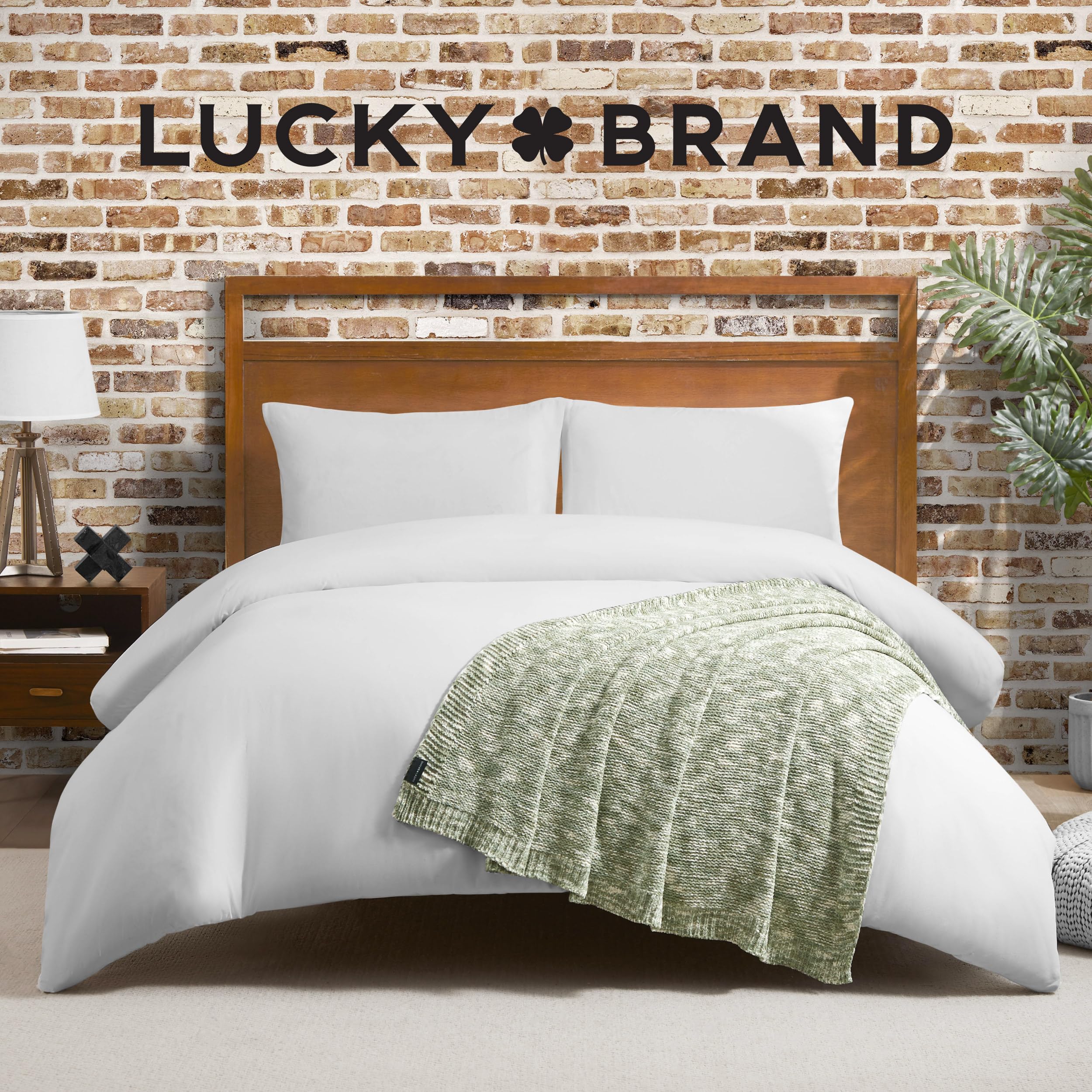 Manta de Lana Chenilla Lucky Brand Logan en Taupe/Sage de - Imagen 6