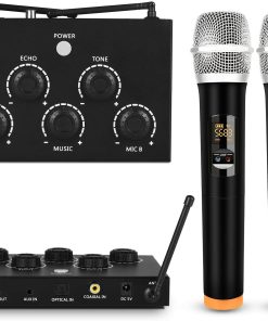 Sistema Mezclador de Micrófono Karaoke Portátil con Doble
