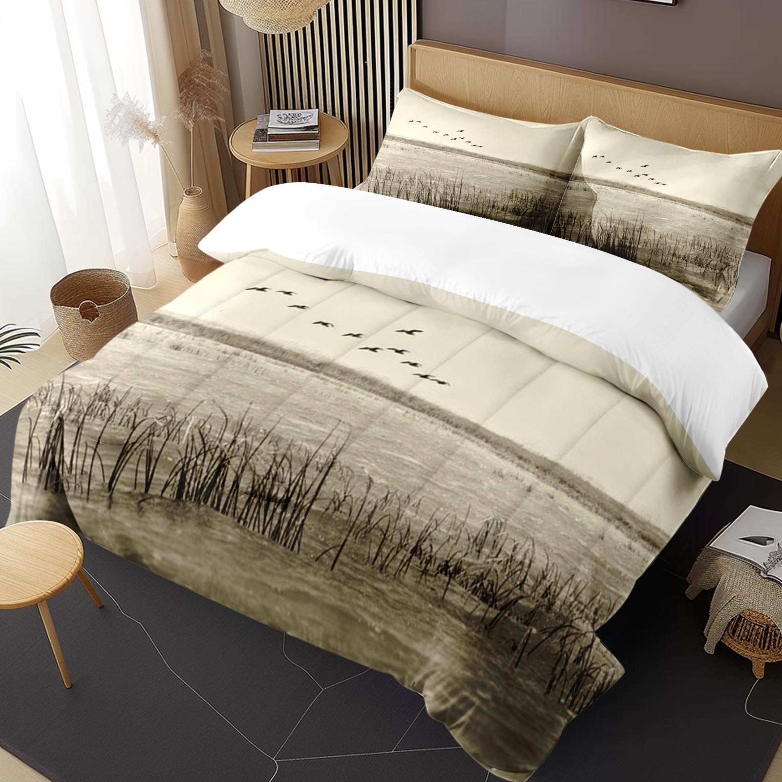 Set de Edredón con Funda de Almohada Tamaño Twin, Patos