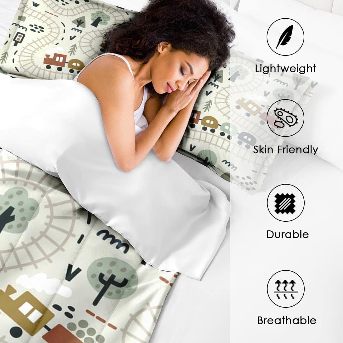 Set de Edredón con Funda de Almohada Tamaño Individual, - Imagen 5