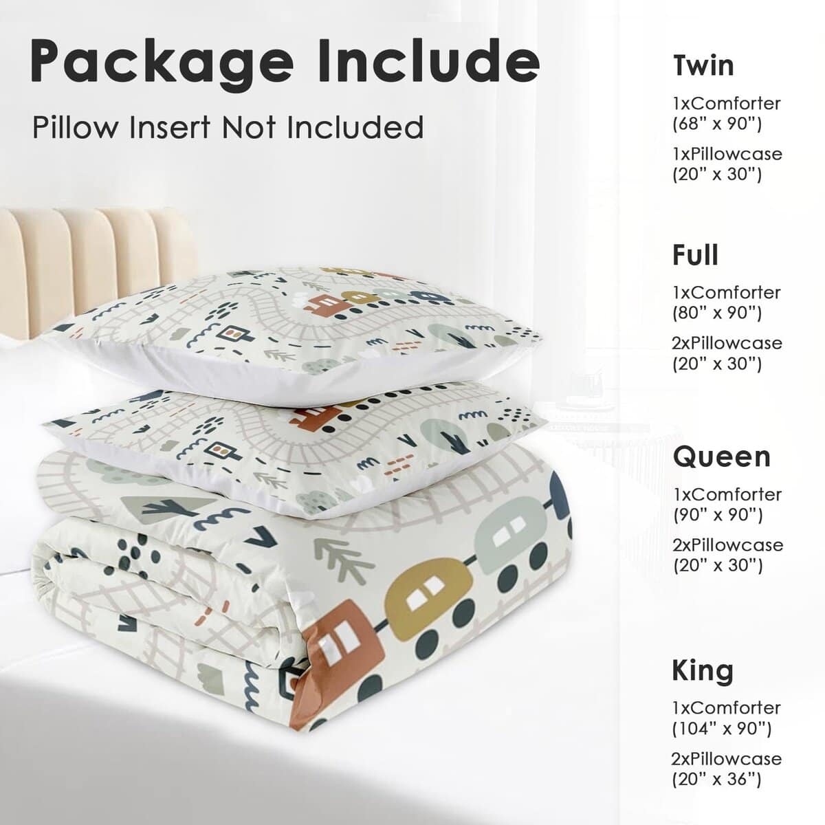 Set de Edredón con Funda de Almohada Tamaño Individual, - Imagen 6