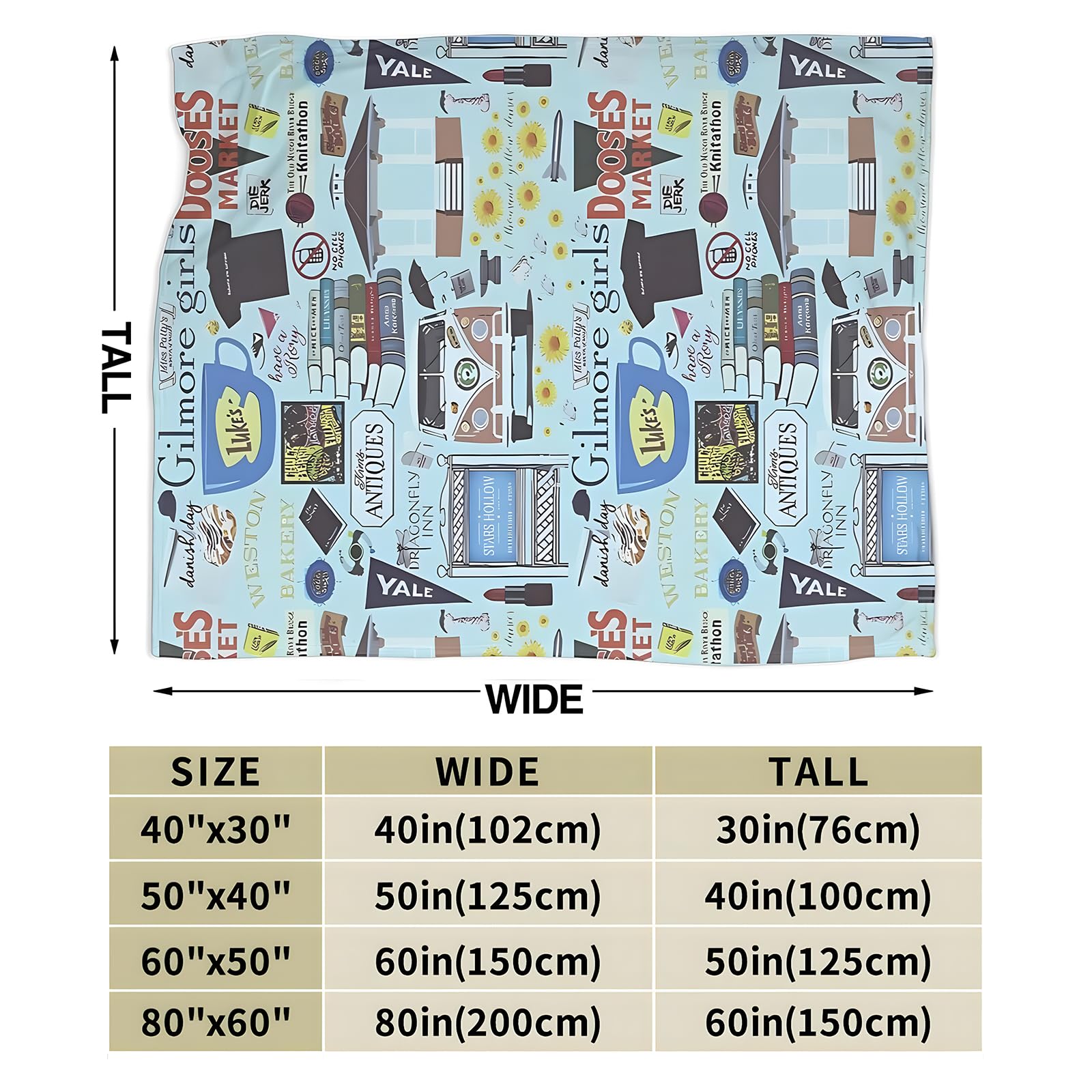 Manta Gilmore para Niñas - Manta de Felpa Suave para Damas - Imagen 5
