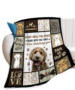 Manta de tiro de perro Goldendoodle regalos suaves de