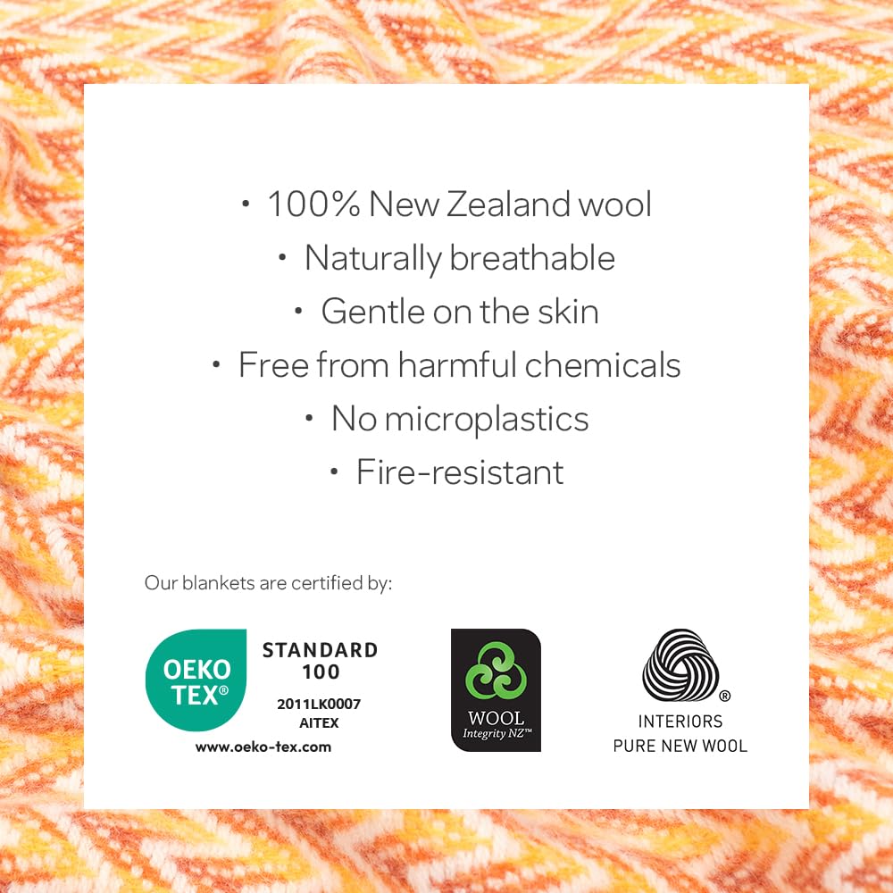 Manta de interior Barker Textiles Shady Wave | -Naranja - Imagen 5