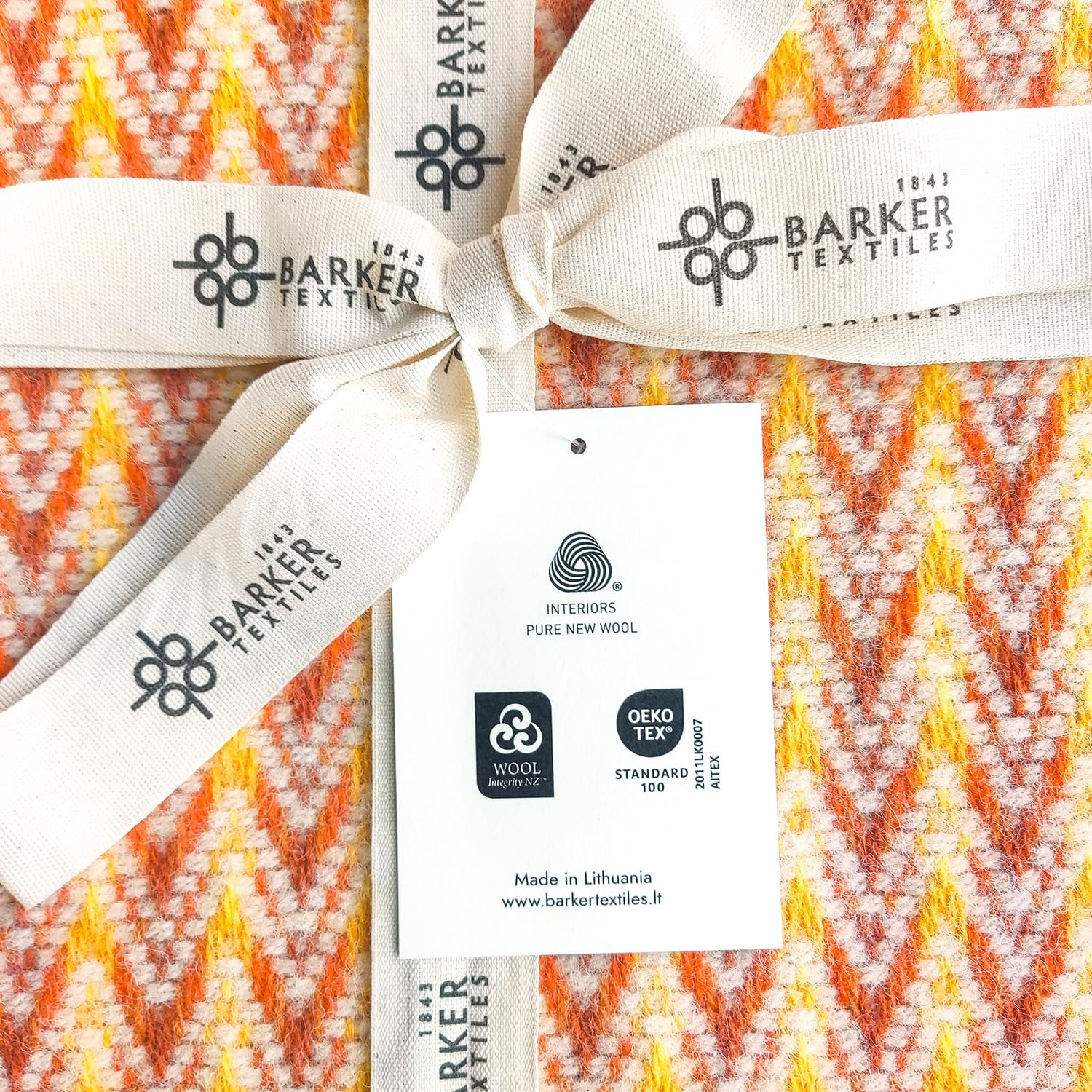 Manta de interior Barker Textiles Shady Wave | -Naranja - Imagen 8