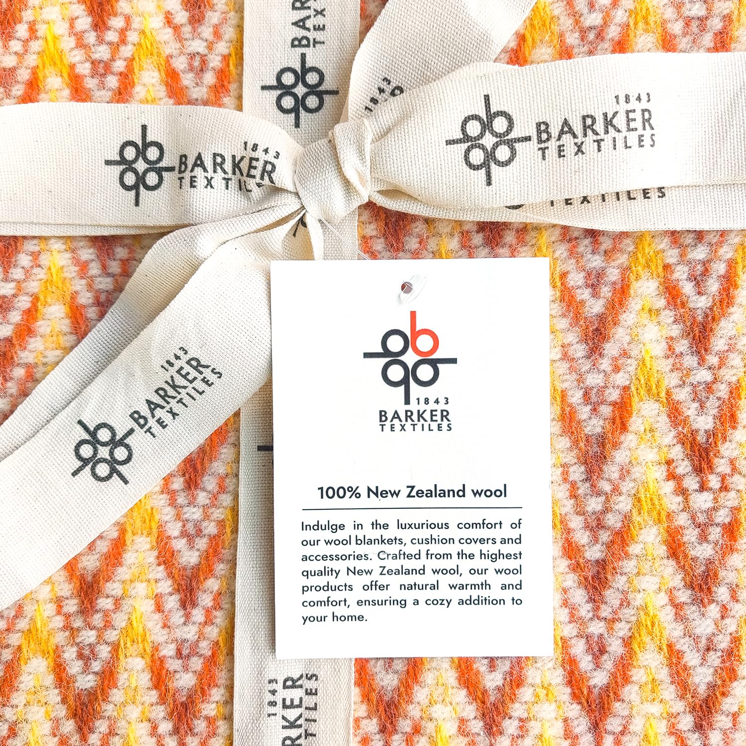 Manta de interior Barker Textiles Shady Wave | -Naranja - Imagen 7