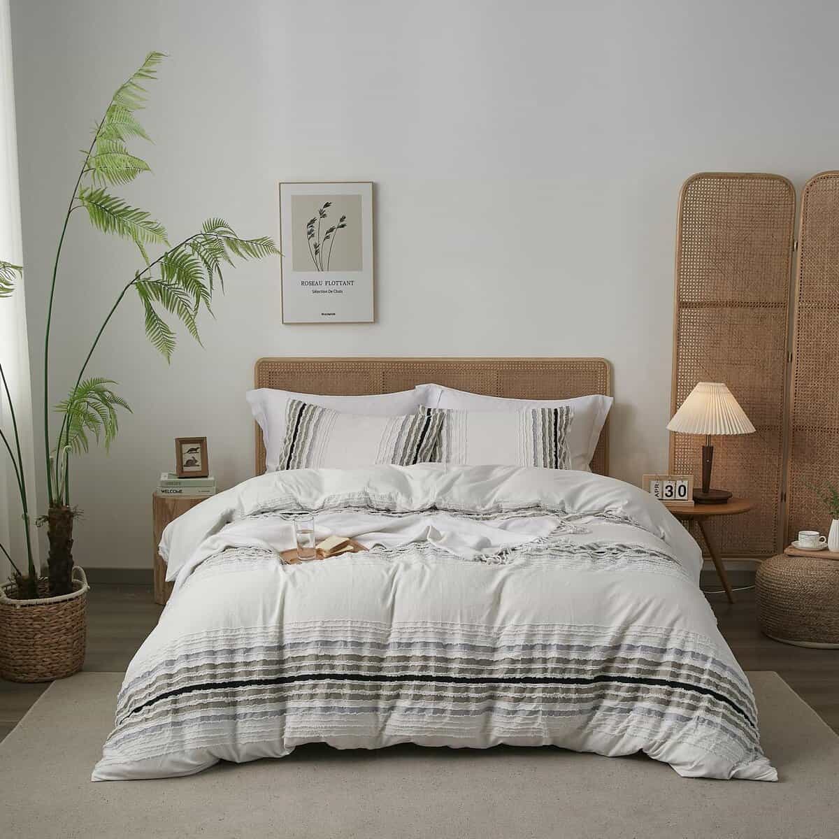 Juego de Funda de Edredón con Botones King Size Ranunculus,