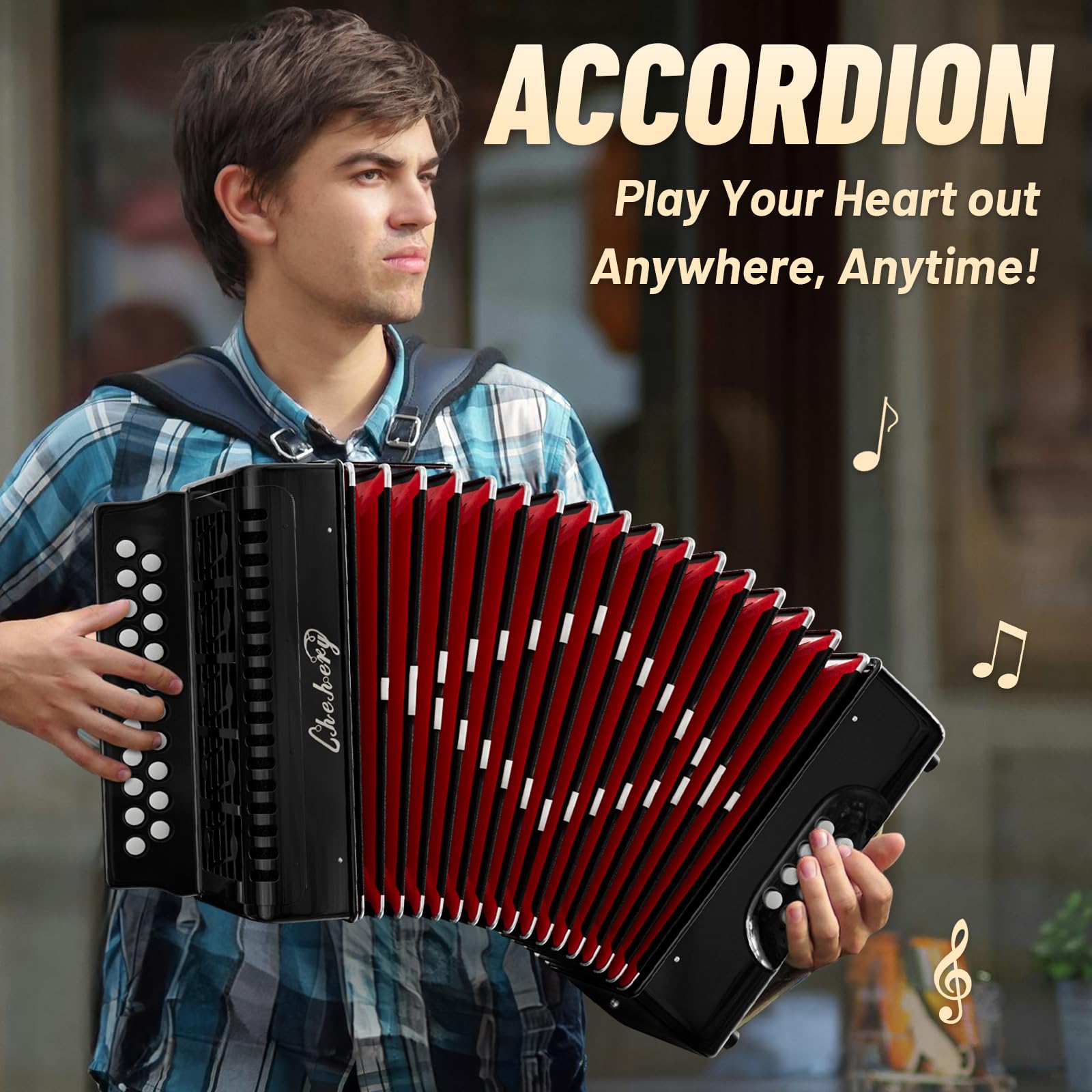 Acordeón de 21 Teclas y 8 Bajos en Si/Do, Instrumento - Imagen 8