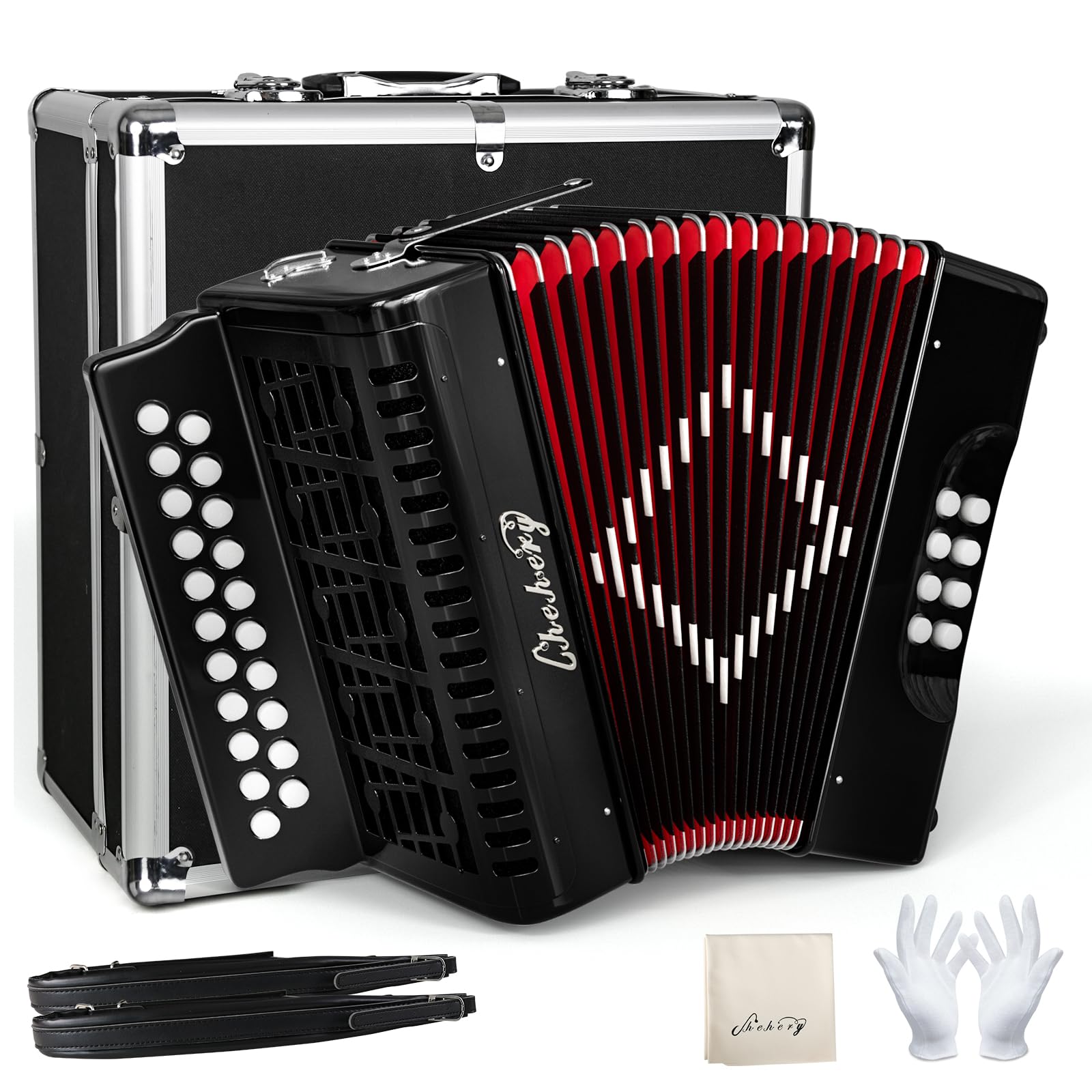Acordeón de 21 Teclas y 8 Bajos en Si/Do, Instrumento
