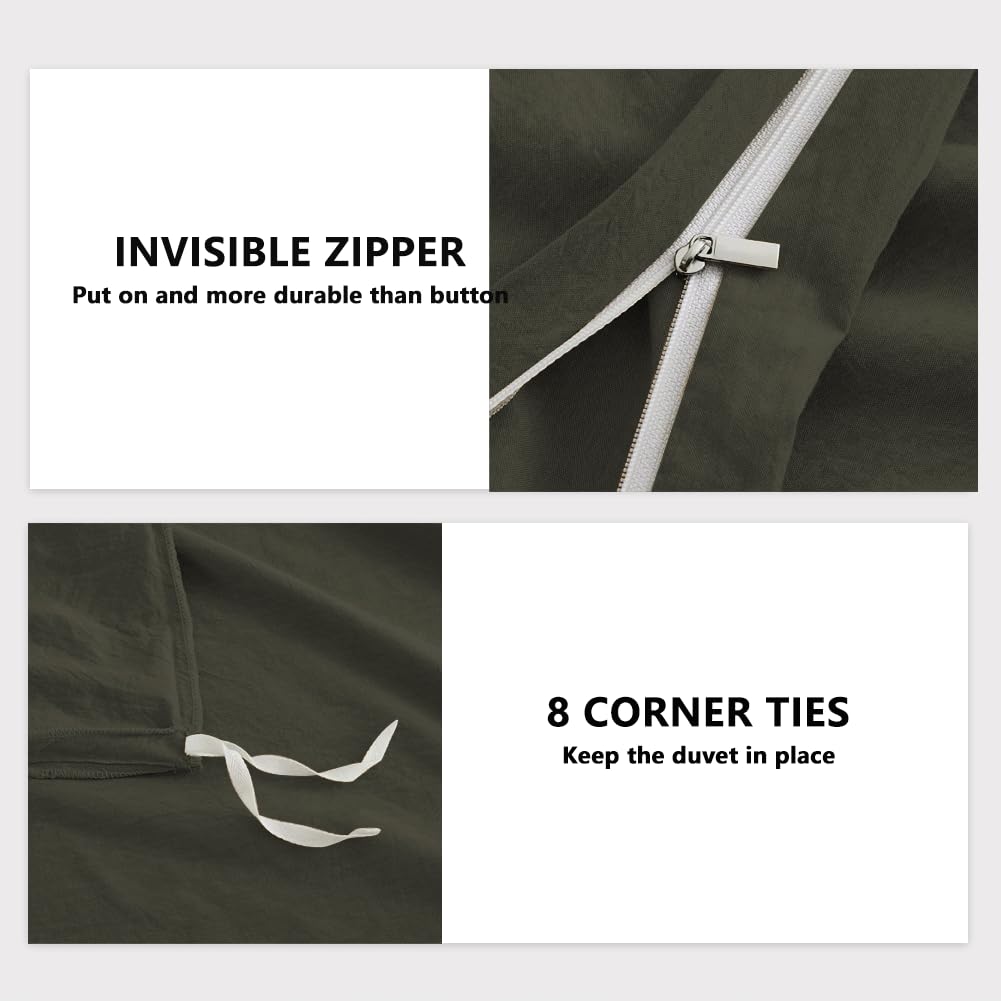 Funda de Edredón 100% Algodón Lavado para Manta Ponderada, - Imagen 5