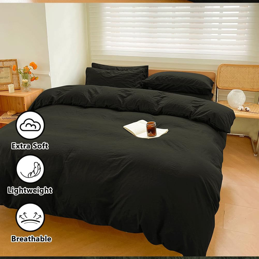 Funda de Edredón 100% Algodón Lavado para Manta Ponderada, - Imagen 3