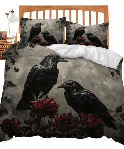 Juego de Ropa de Cama Gótica Crow Tamaño Individual
