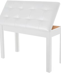 Banqueta de piano AODSK con cojín acolchado y compartimento