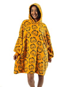 Manta con capucha de Garfield con estampado completo de