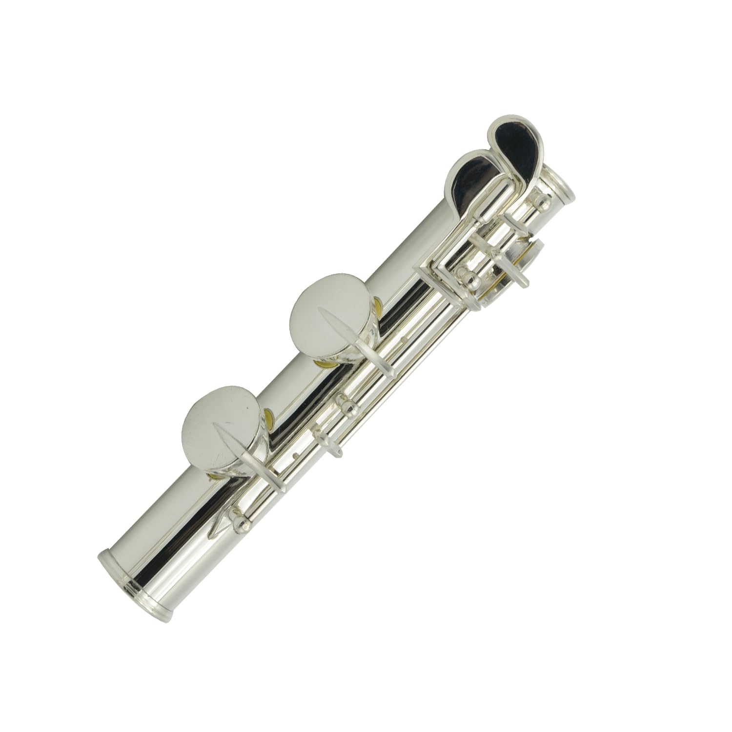 Flauta Alto Plateada HAORQ con Cabezas Recta y Curva Buena - Imagen 6