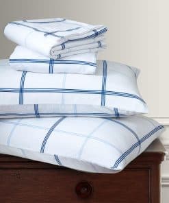Juego de Sábanas de Franela Estampadas -Azul Clásico