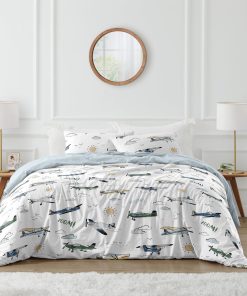 Set de Edredón Vintage Sweet Jojo Designs Airplane Boy