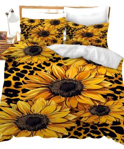 Juego de cama para gemelos de girasol Amarillo Girasol