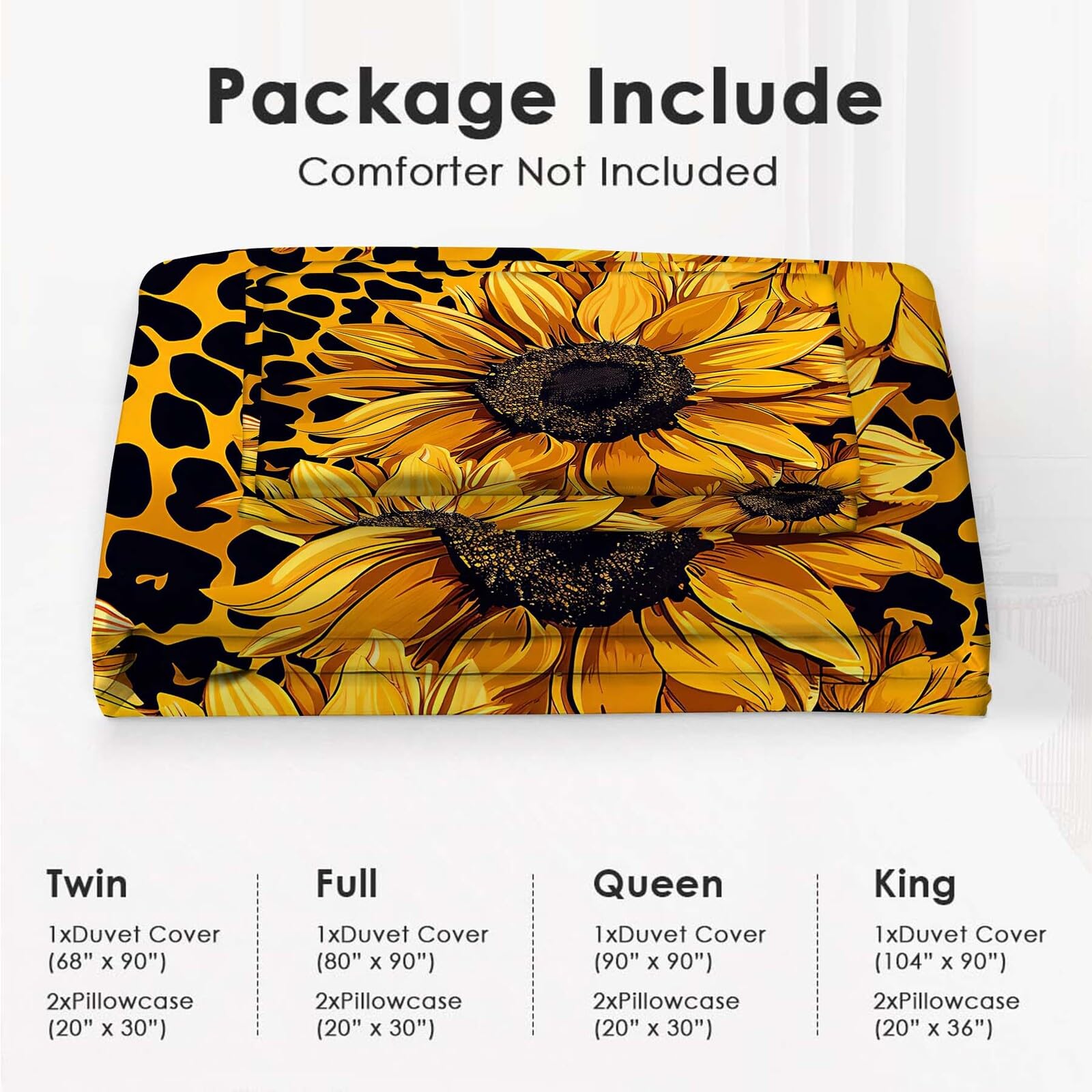 Juego de Ropa de Cama Completa con Girasoles Amarillos - Imagen 4