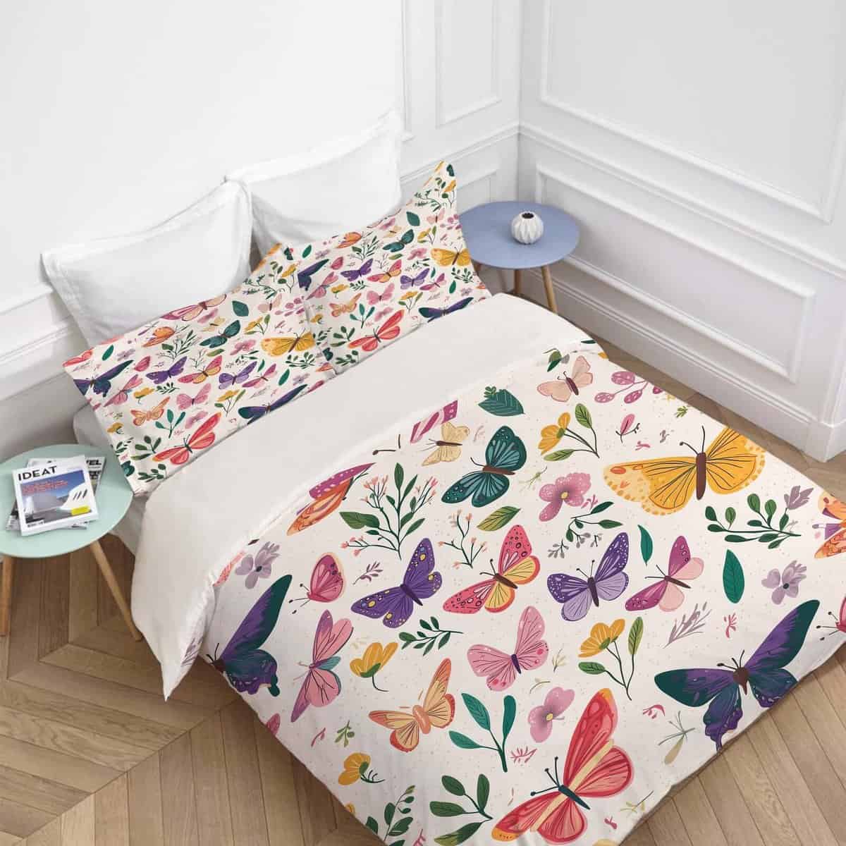 Juego de Ropa de Cama Fuzawet Twin Mariposa Colorida - Imagen 5