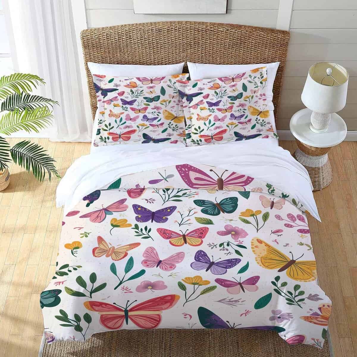 Juego de Ropa de Cama Fuzawet Twin Mariposa Colorida - Imagen 3