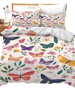 Juego de Ropa de Cama Fuzawet Twin Mariposa Colorida