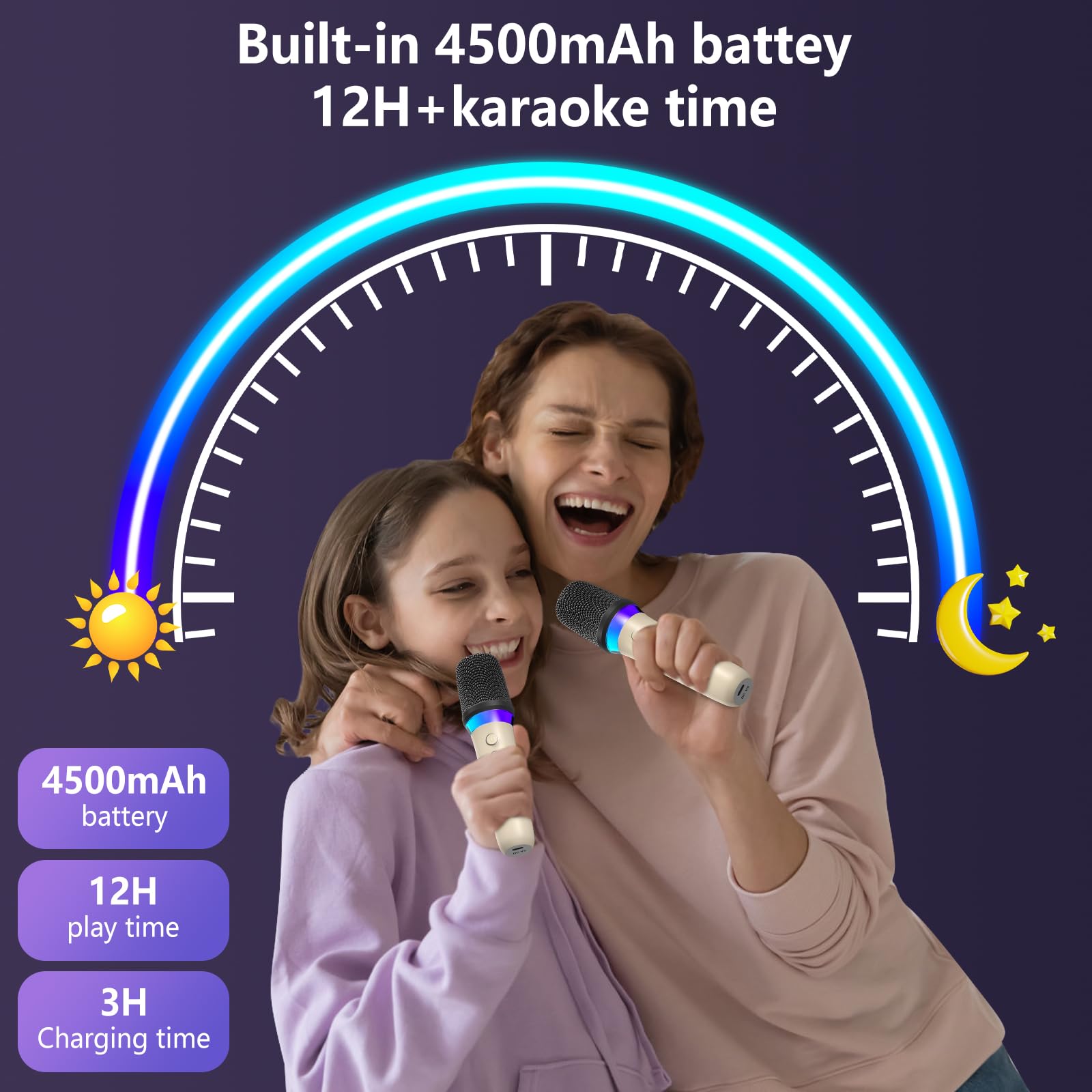 Máquina de Karaoke con 2 Micrófonos Inalámbricos, Sistema - Imagen 7