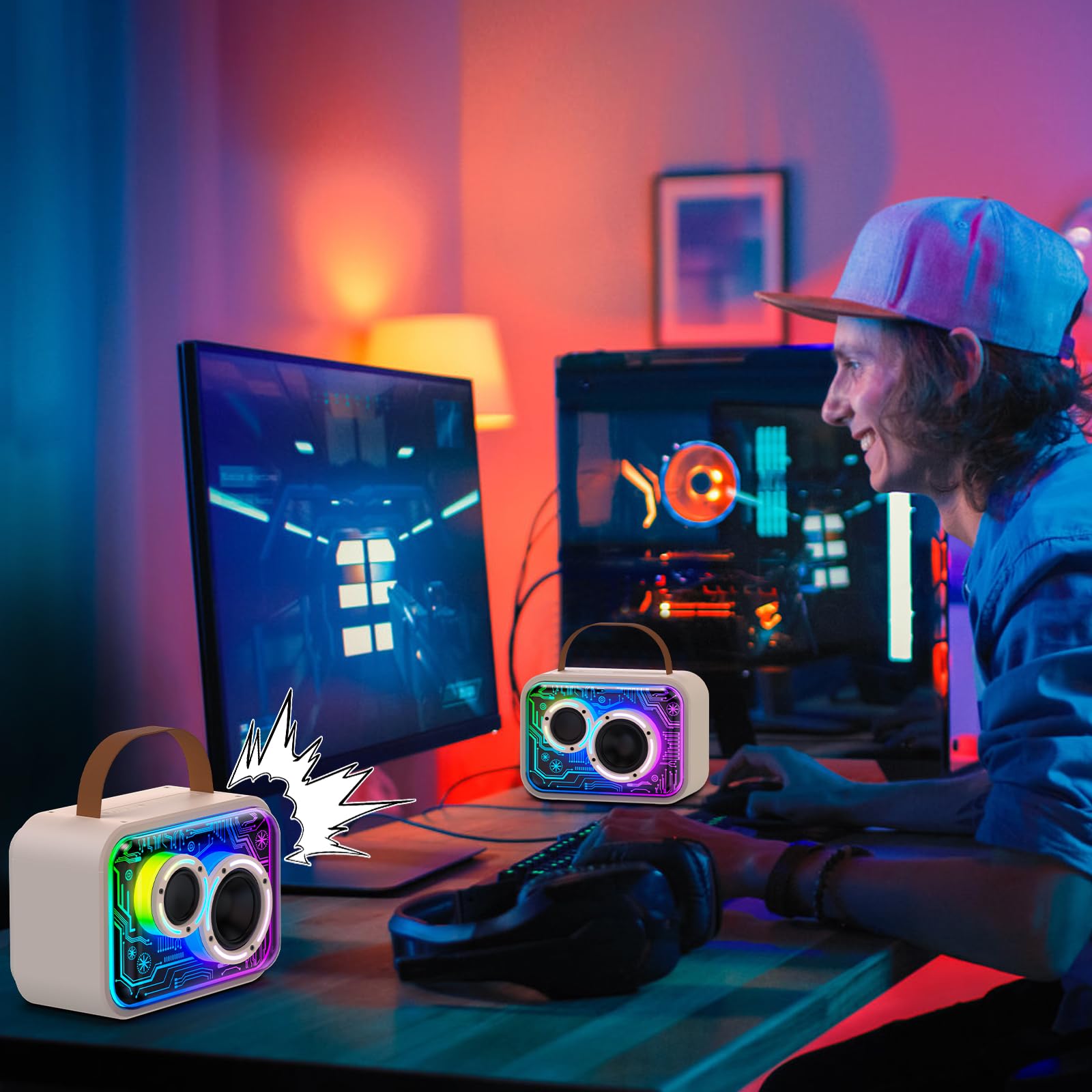 Máquina de Karaoke con 2 Micrófonos Inalámbricos, Sistema - Imagen 9