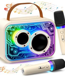 Máquina de Karaoke con 2 Micrófonos Inalámbricos, Sistema