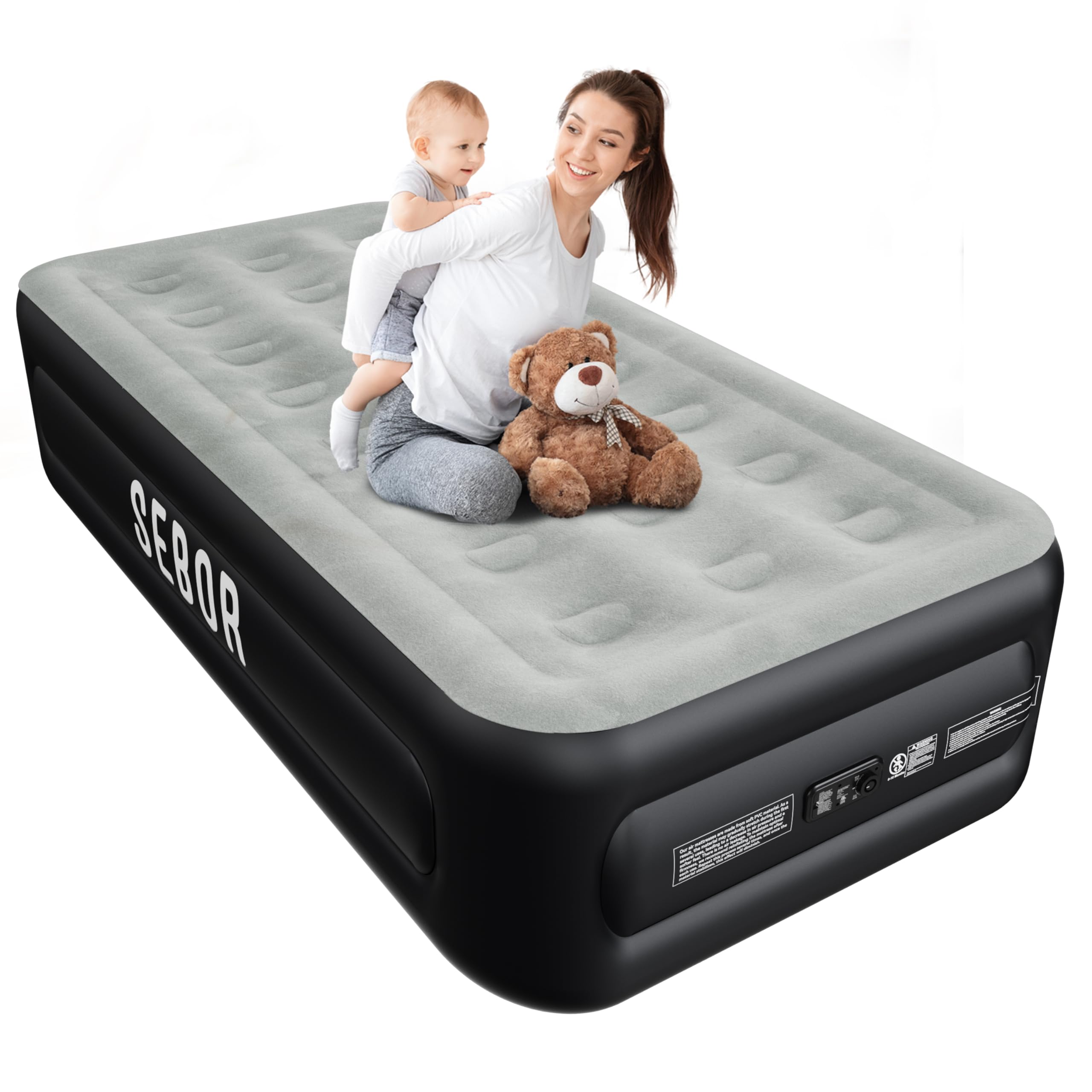 Colchón de Aire Twin Sebor con Bomba Incorporada 18",