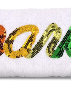 Almohada Decorativa Rectangular de Chenille, Lentejuelas y