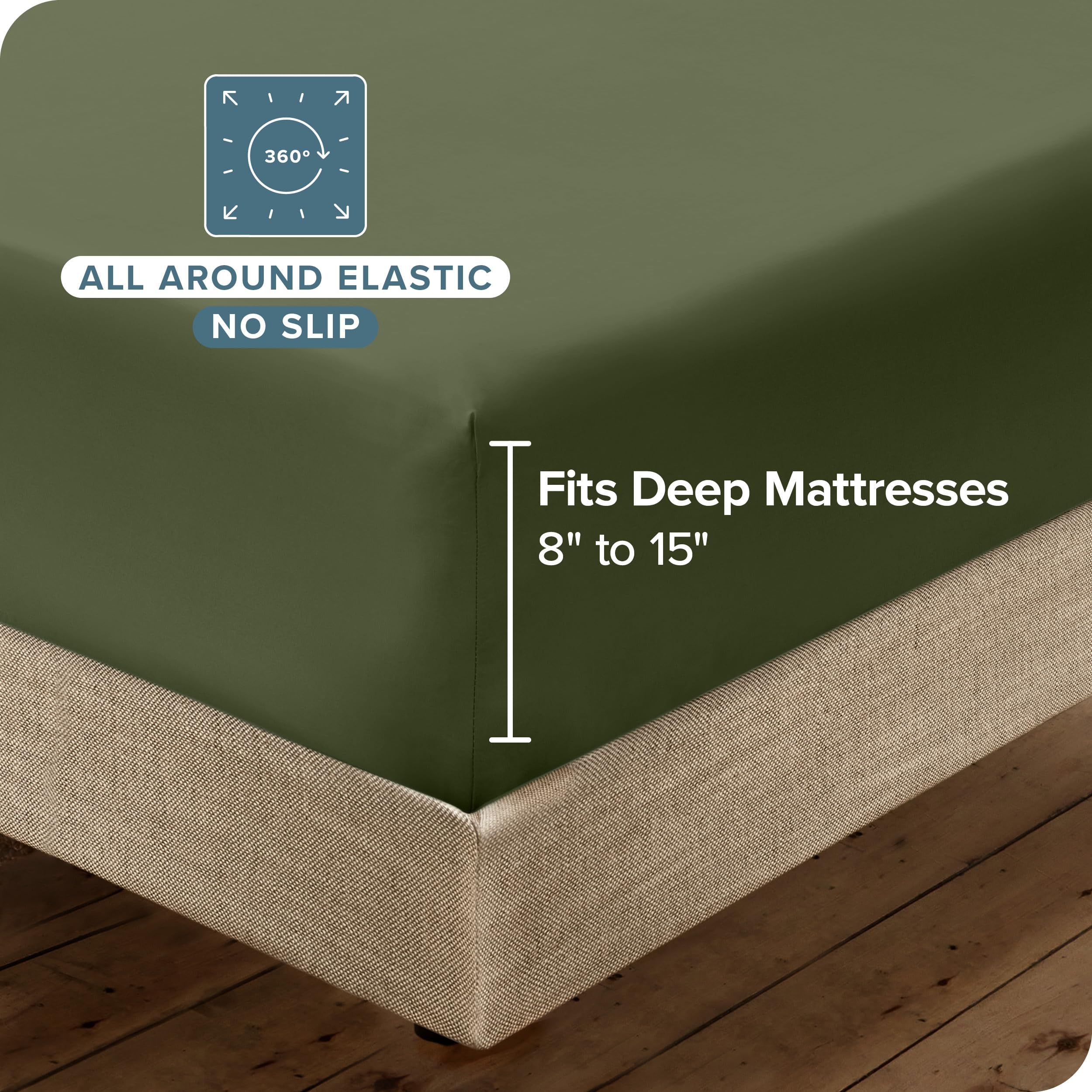 Juego de sábanas de lujo para hotel Bare Home -Cypress - Imagen 7