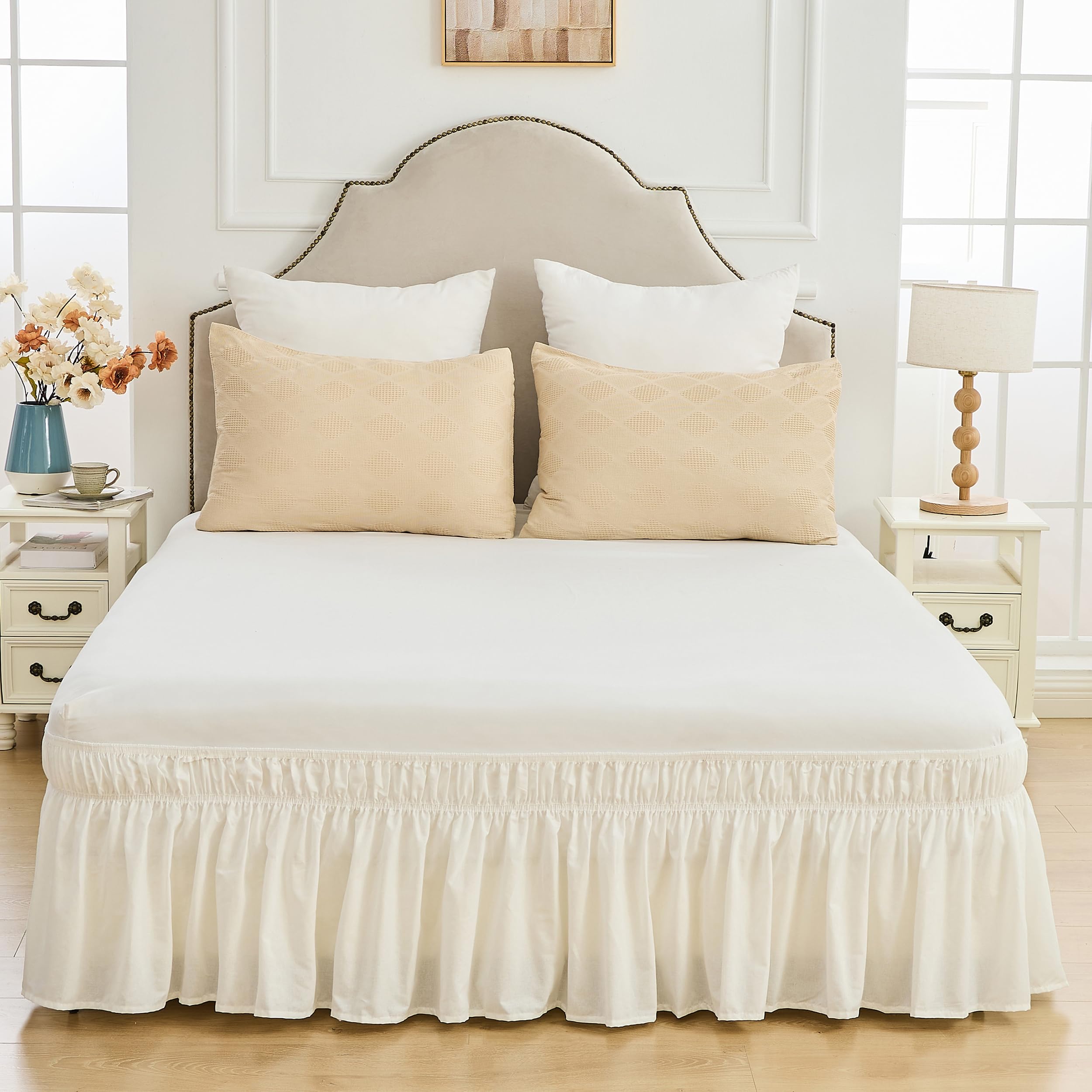 BISELINA Faldón de Cama Envolvedor de 17" de Altura, - Imagen 10