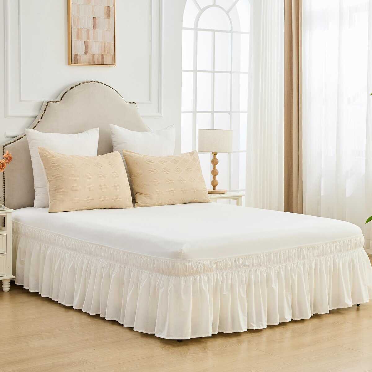 BISELINA Faldón de Cama Envolvedor de 17" de Altura, - Imagen 9
