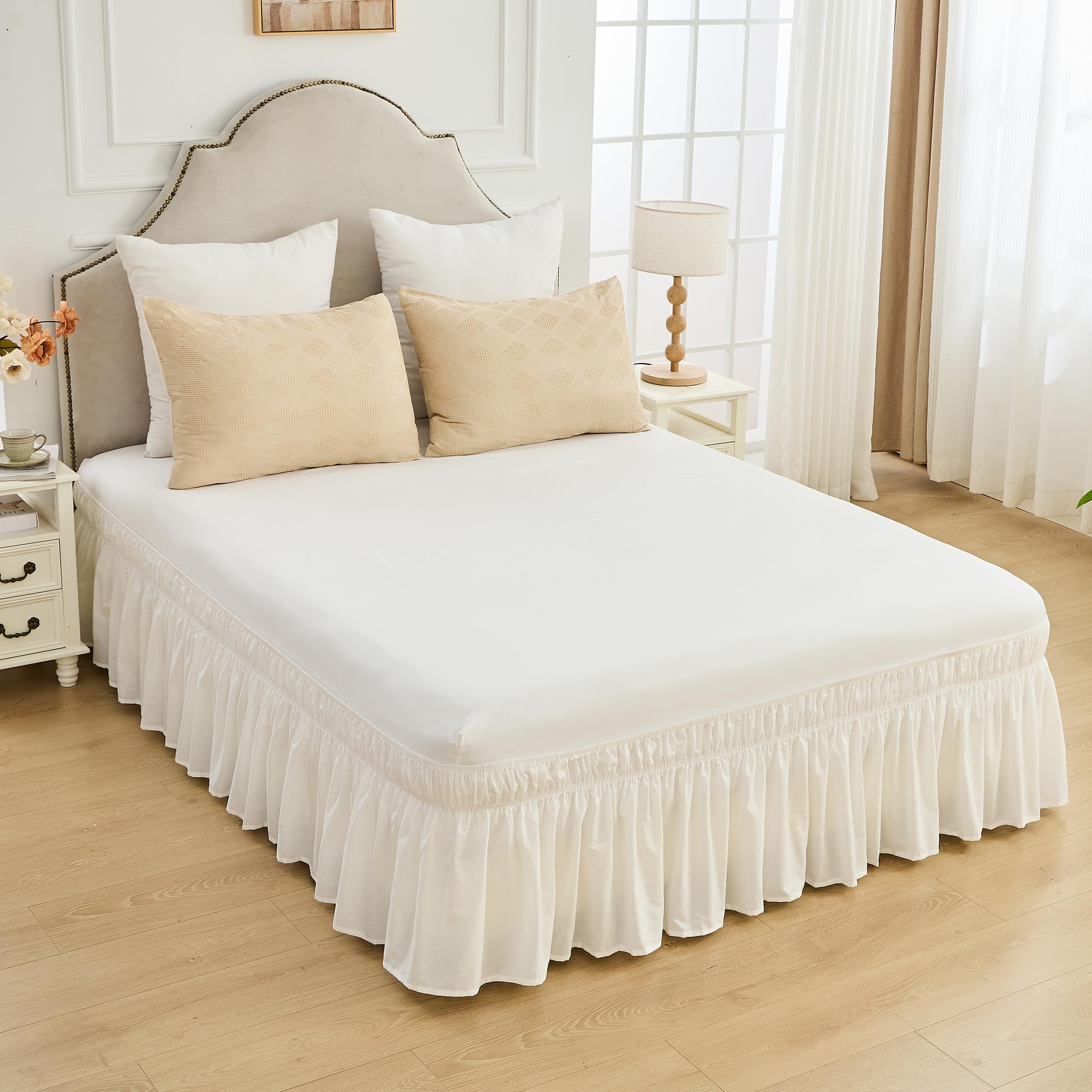 BISELINA Faldón de Cama Envolvedor de 17" de Altura, - Imagen 8