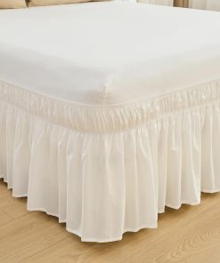 BISELINA Faldón de Cama Envolvedor de 17" de Altura,